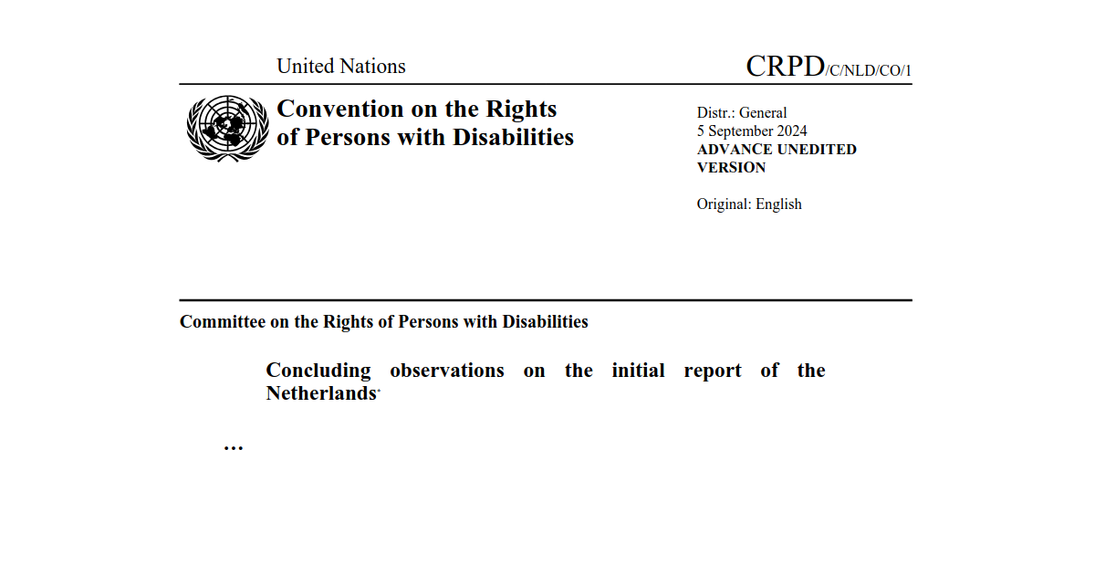 CRPD – Concluding observations prohibit any medical or scientific experimentation on persons with disabilities without their free and informed consent